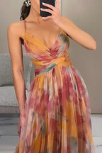 Floral Print Summer Dress Long Flowing Silhouette 8