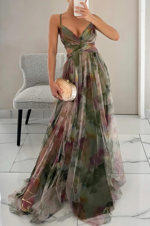 Floral Print Summer Dress Long Flowing Silhouette 9