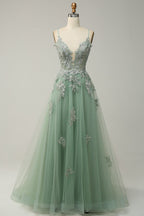 Ball Gown Lace Appliqué Floor-Length Formal Gown
