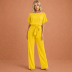 Women's Two Piece Wide Leg Trouser Set