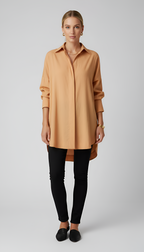 Oversized Cotton Shirt with Classic Collar