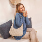 Women's chic quilted puffer shoulder bag