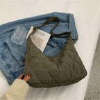 Women's chic quilted puffer shoulder bag