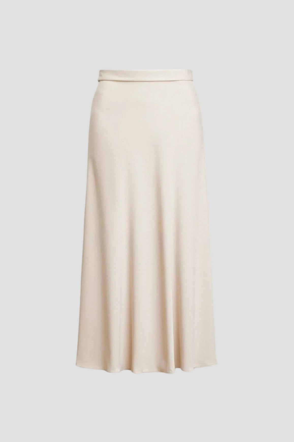 High Waist Draped Midi Skirt