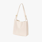 Vegan leather shoulder tote bag