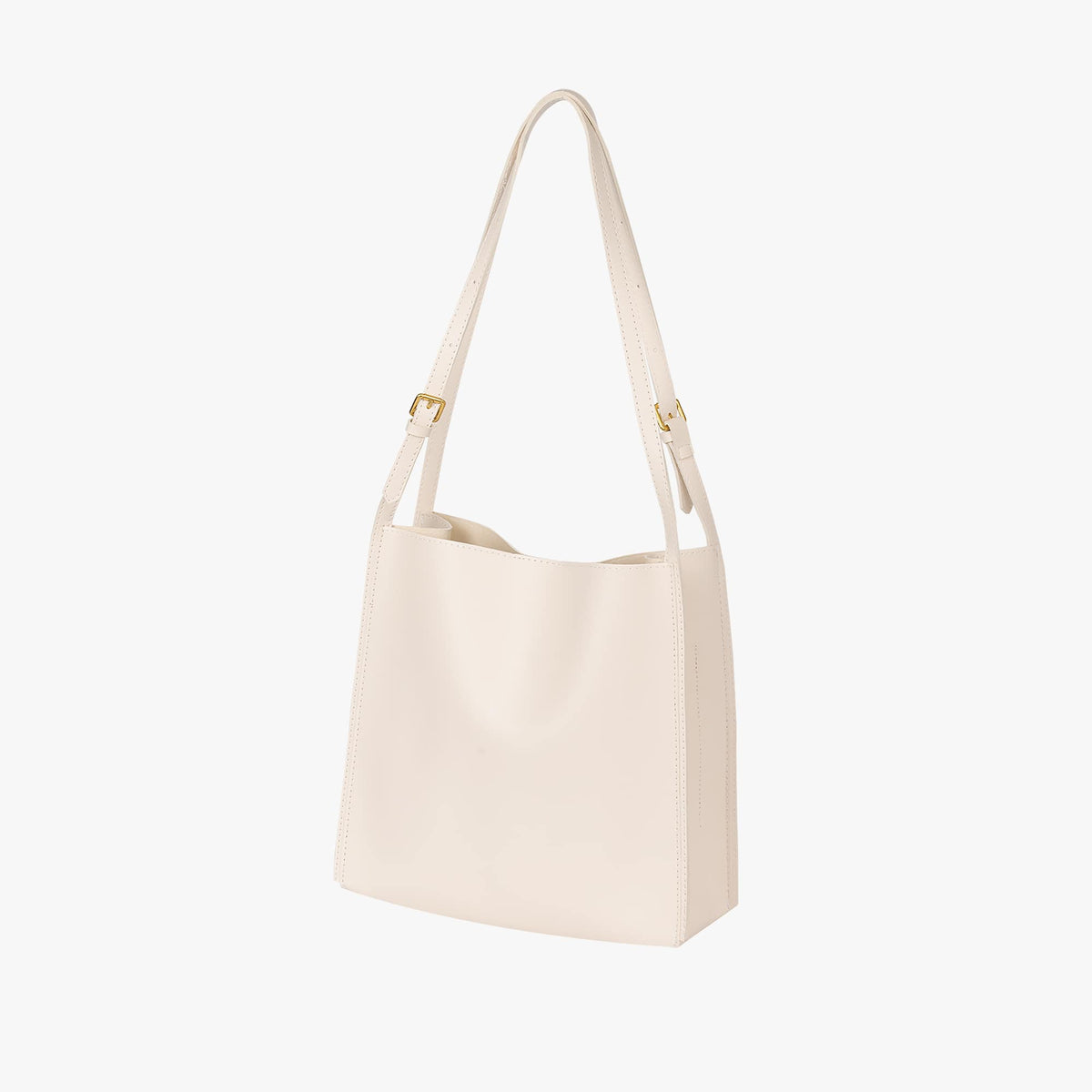 Vegan leather shoulder tote bag