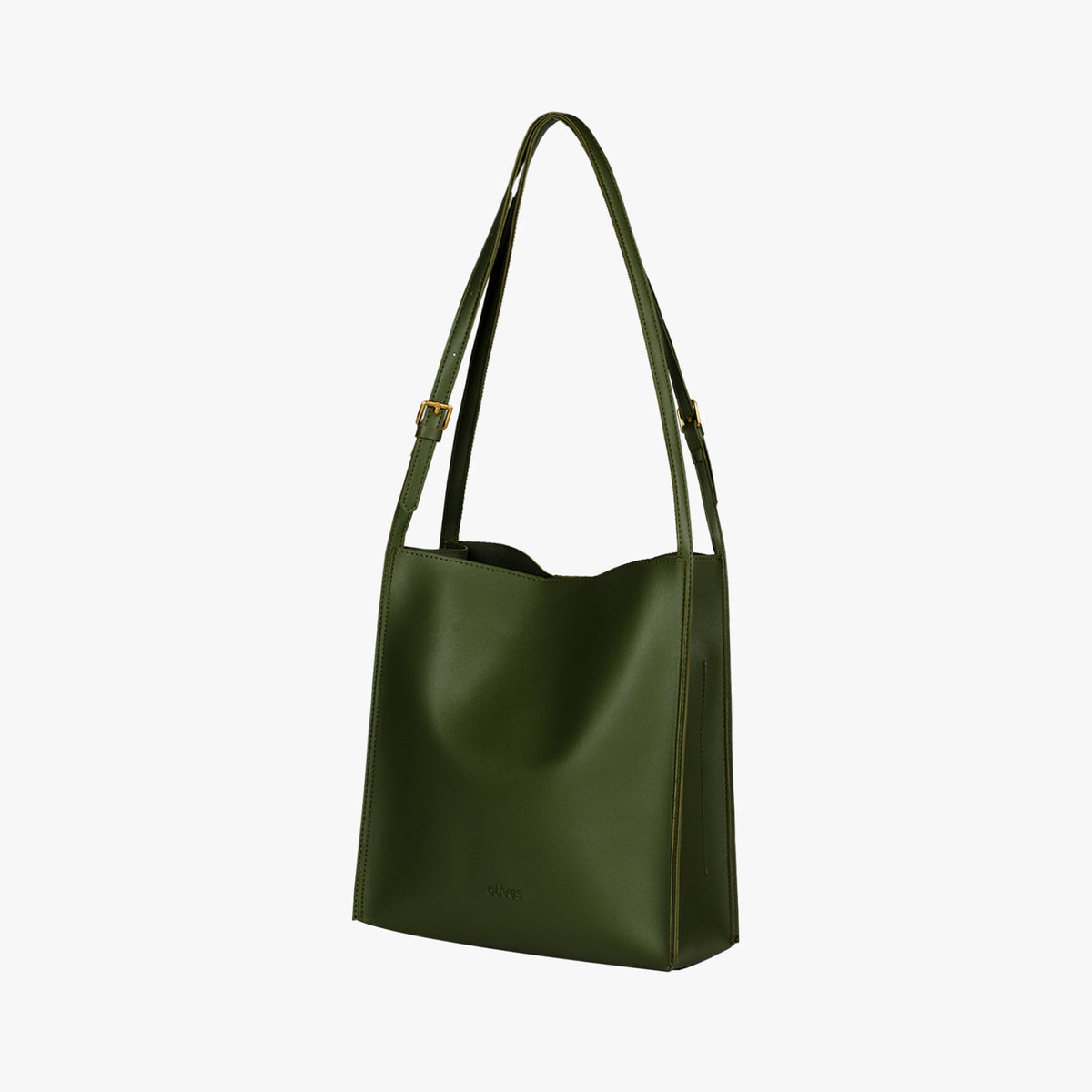 Vegan leather shoulder tote bag