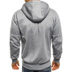 Full Zip Hoodie Men Soft Breathable Fabric