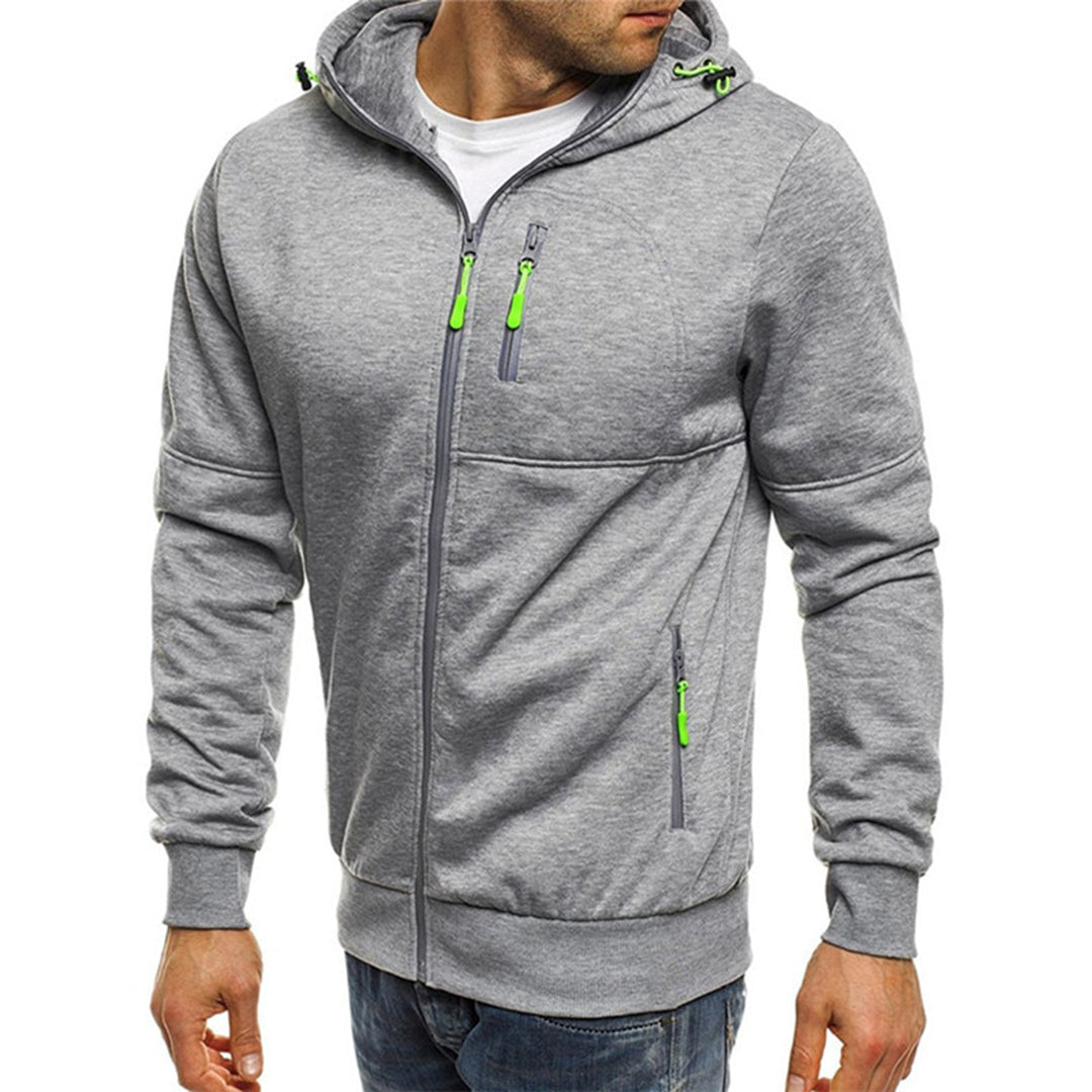 Full Zip Hoodie Men Soft Breathable Fabric