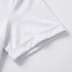 Casual V neck tee with rolled cuffs