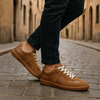Retro Suede Leather Panel Sneakers