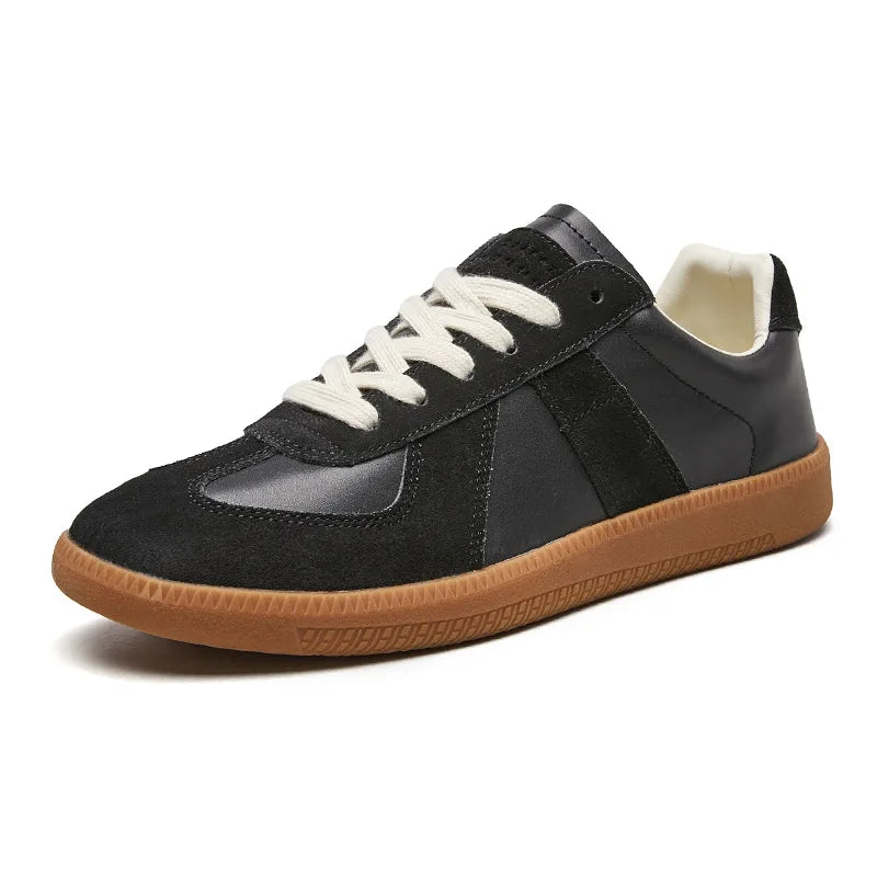 Retro Suede Leather Panel Sneakers