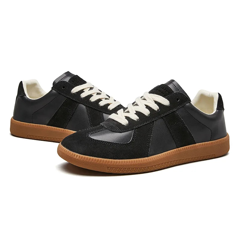 Retro Suede Leather Panel Sneakers