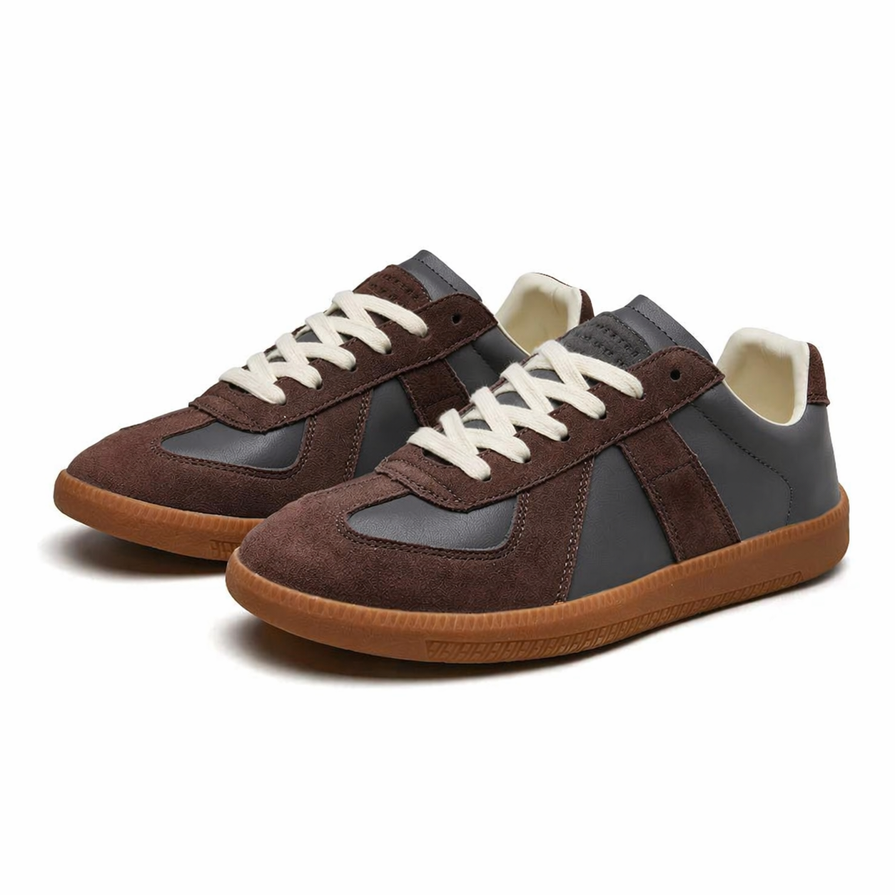 Retro Suede Leather Panel Sneakers