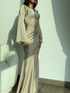 Long Sleeve Figure-Hugging Maxi Dress