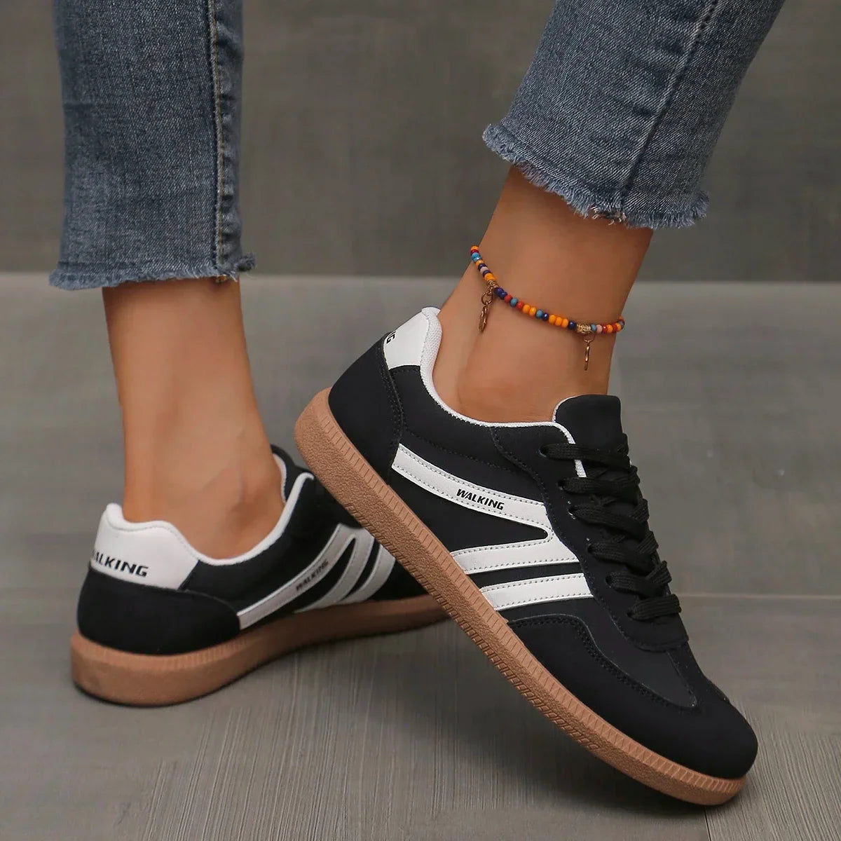 Lightweight slip-on sneakers in black
