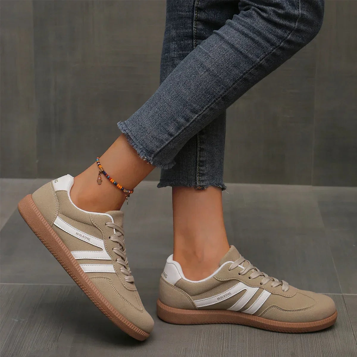 Women's lightweight slip on sneakers no laces easy on and off
