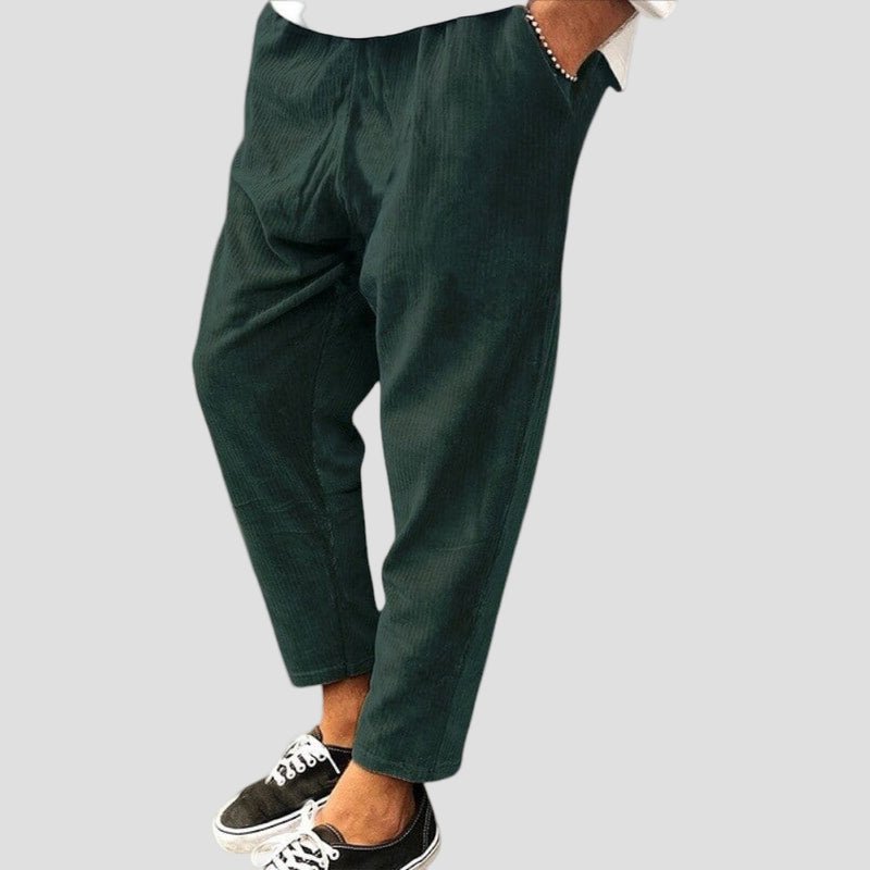 Loose Fit Casual Corduroy Trousers
