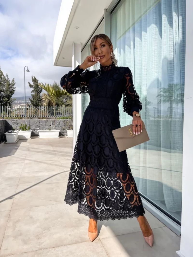 Celestial Harmony Lace Midi Dress