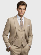 Modern Fit Three-Piece Suit for Men