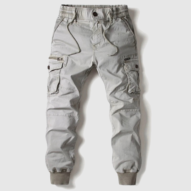 Men's cargo joggers pants designed for outdoor activities, featuring multiple pockets, a comfortable fit, and durable fabric for versatility and style. 2