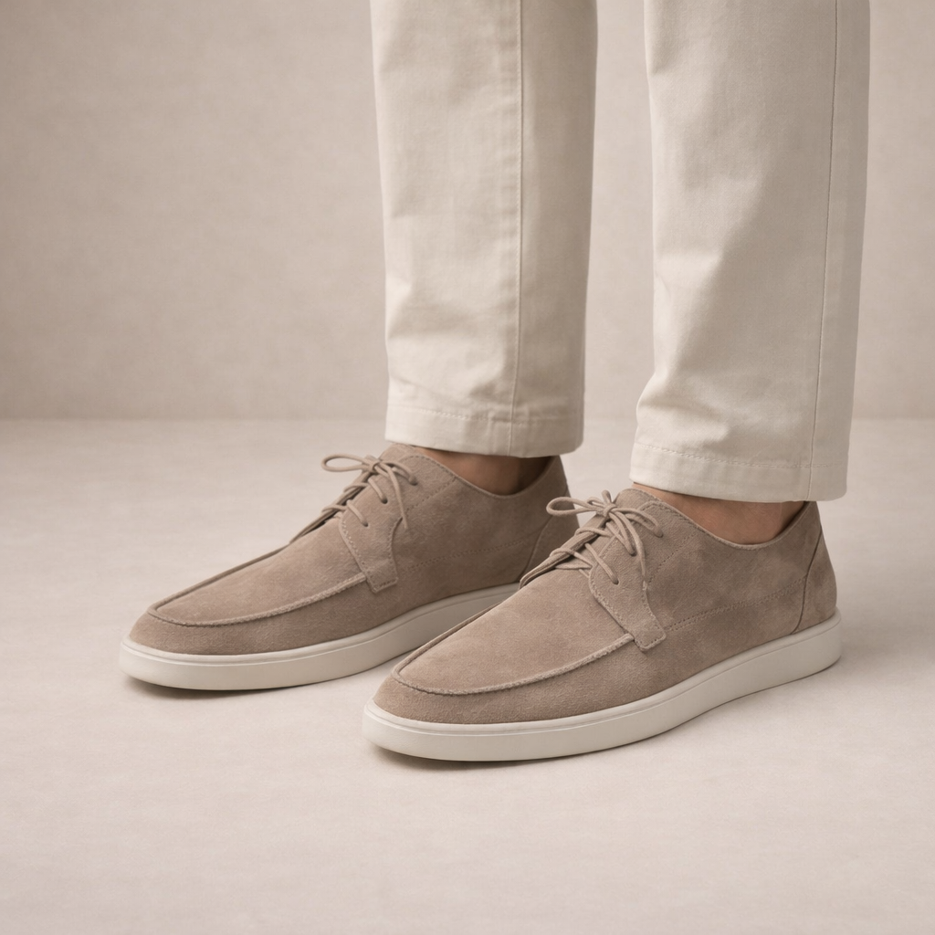 Men's lace-up loafers featuring a classic design, perfect for both formal and casual occasions, showcasing premium materials and superior craftsmanship. 1