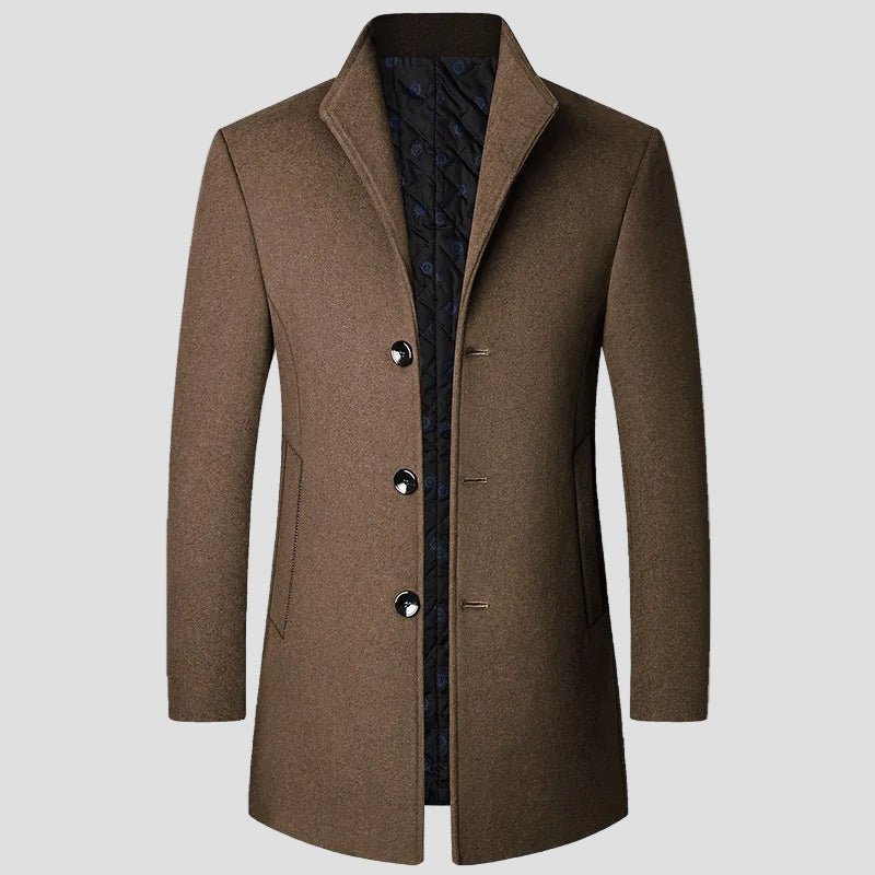Men's Quilted Single-Breasted Winter Coat