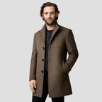 Men's Quilted Single-Breasted Winter Coat