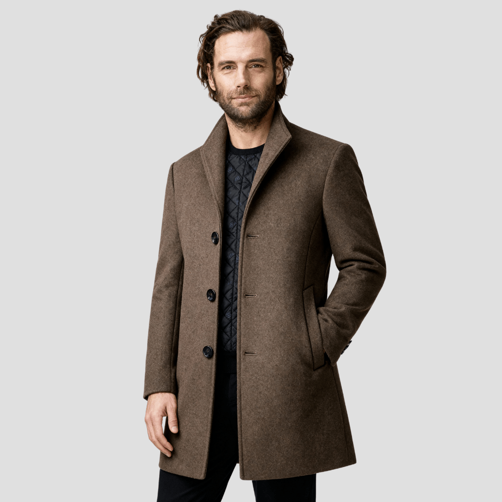 Men's Quilted Single-Breasted Winter Coat