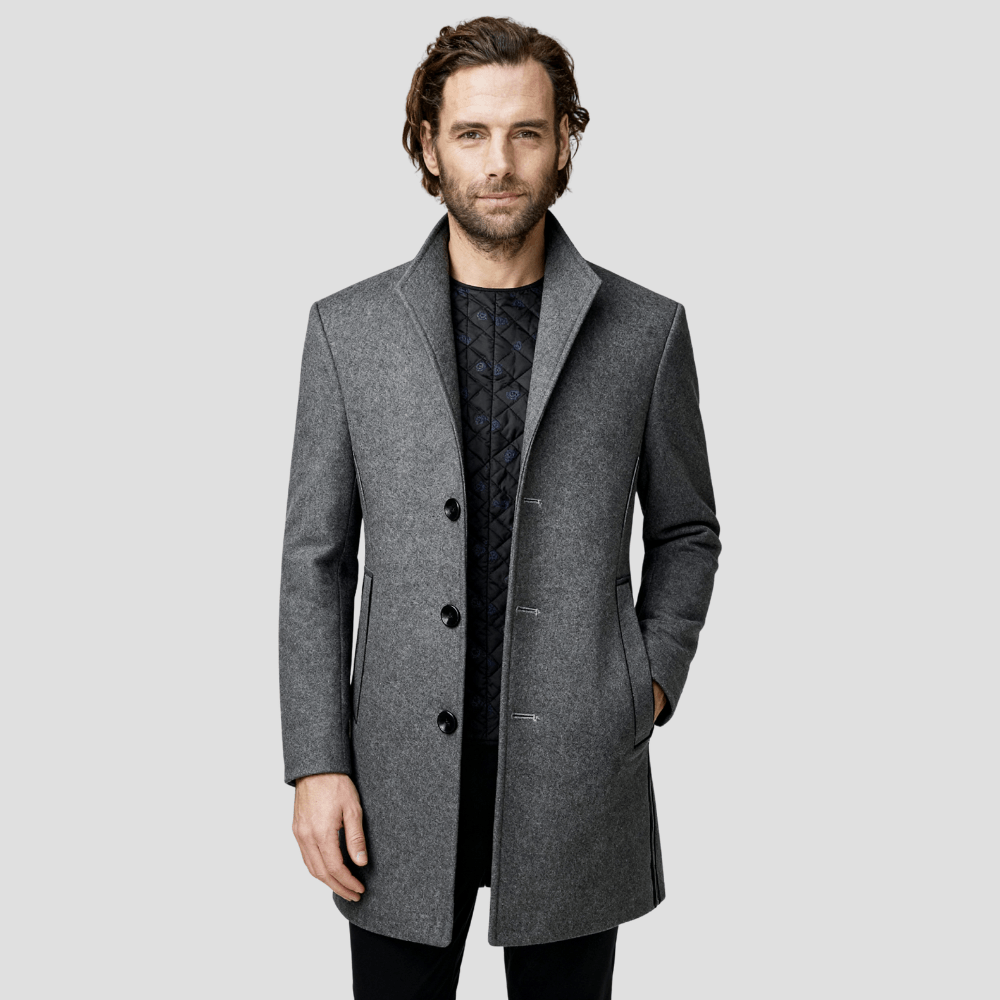 Men's Quilted Single-Breasted Winter Coat