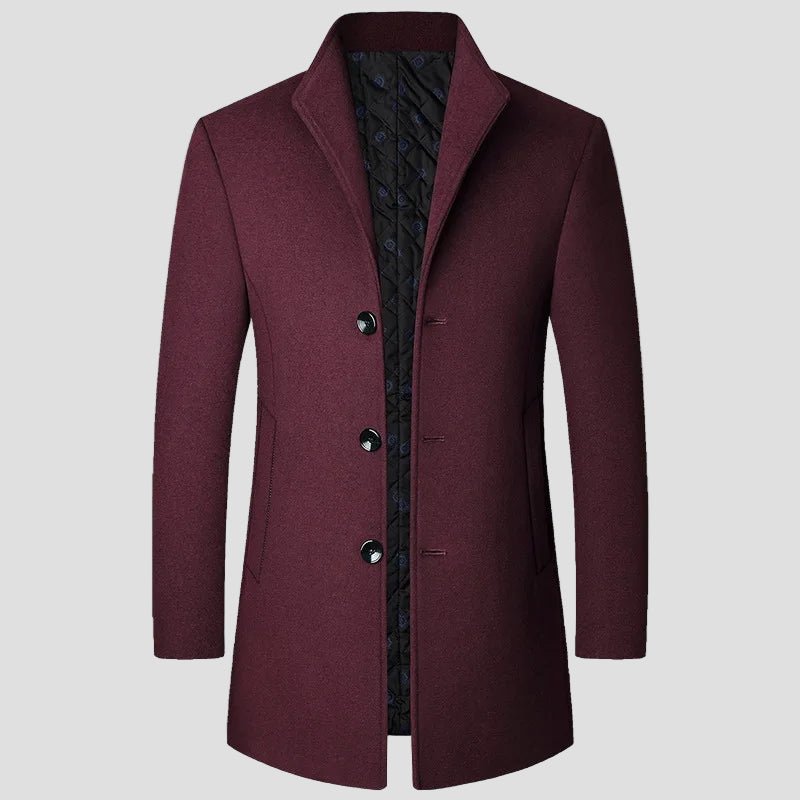 Men's Quilted Single-Breasted Winter Coat