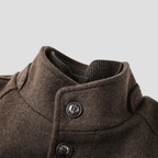 Men's Wool Coat with Removable Quilted Gilet