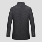 Men's Wool Coat with Removable Quilted Gilet