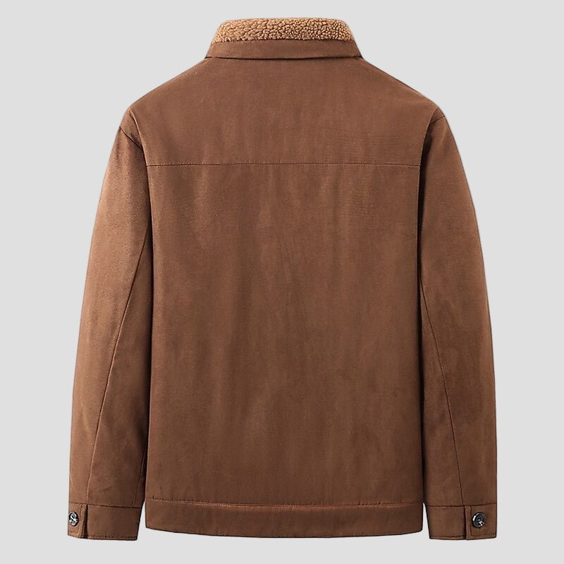 Men's Suede Sherpa Collar Jacket