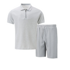 Men's Cotton Co-Ord Set Polo Shirt Shorts