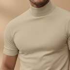 Men's Short-Sleeve Turtleneck T-Shirt