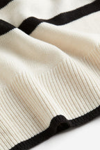 Oversized Striped Knit Sweater for Women