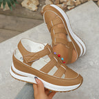 Platform Sandal with Velcro Straps
