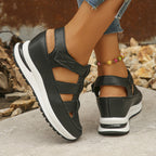 Platform Sandal with Velcro Straps