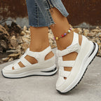 Platform Sandal with Velcro Straps