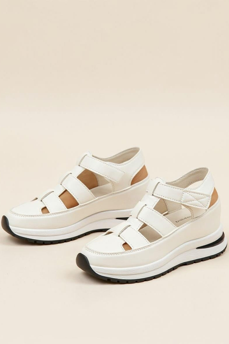 Platform Sandal with Velcro Straps