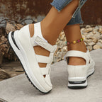 Platform Sandal with Velcro Straps