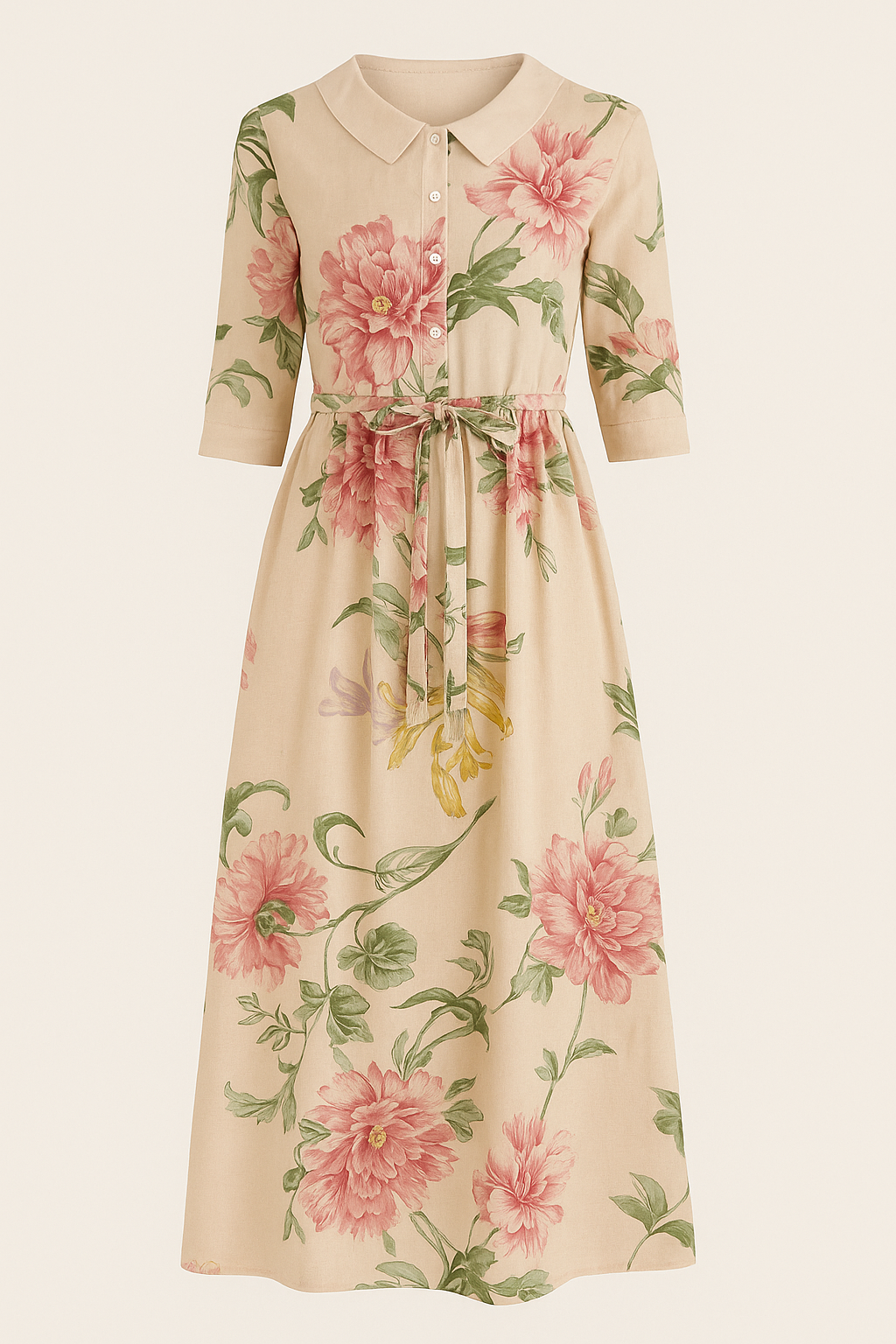 Vintage Style Lace Floral Dress