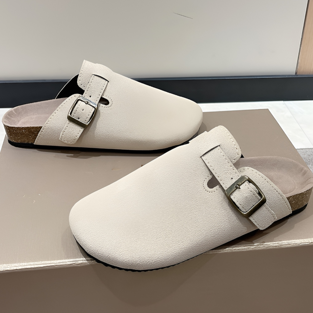 Leather Slide Sandals