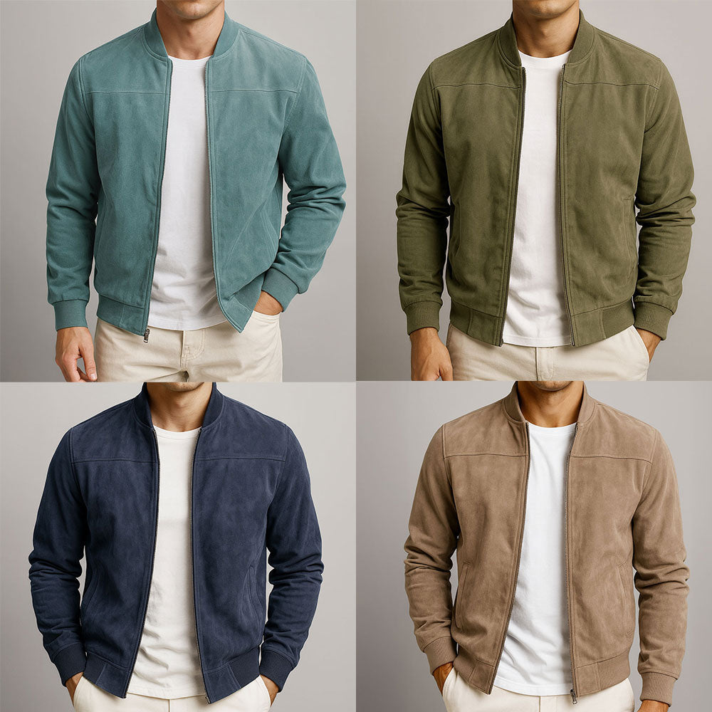 Men's casual suede jacket