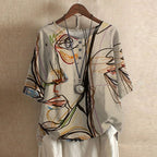 Women's Vintage Floral Print Blouse