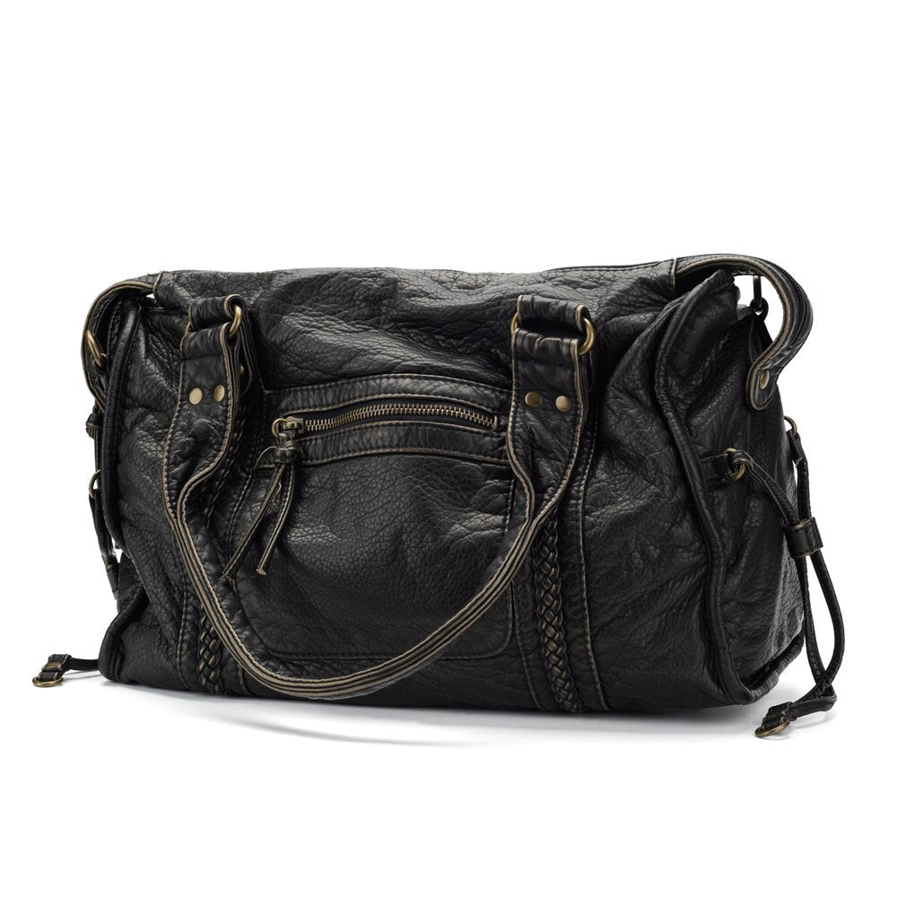 Vintage Style PU Leather Handbag