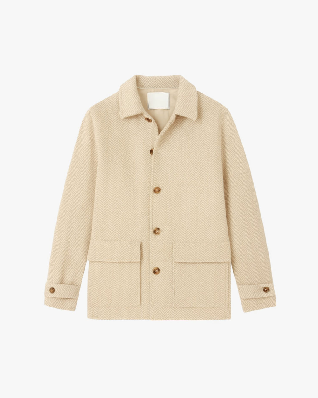 Smart Casual Woolen Jacket with Classic Lapel Collar