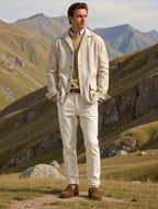 Smart Casual Woolen Jacket with Classic Lapel Collar