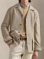 Smart Casual Woolen Jacket with Classic Lapel Collar